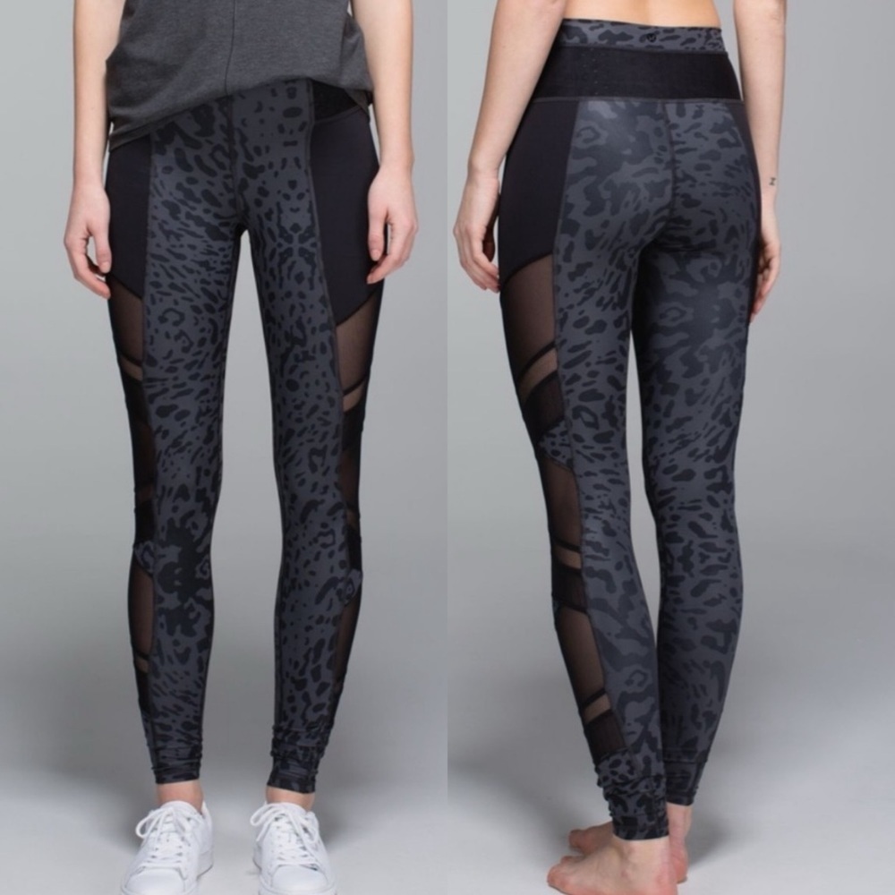 lululemon athletica Black Leopard Print Leggings